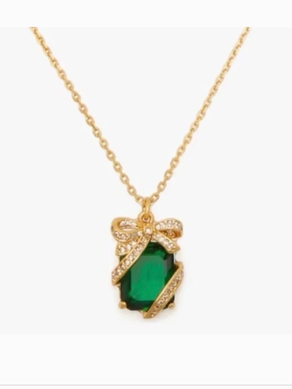 Kate Spade Pave Emerald Present Necklace